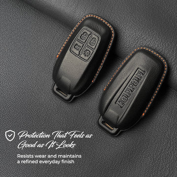 Keyzone Royal Leather Key Cover Compatible for Ferrari 458, 488 GTB, 488 Pista, 812 Superfast, Portofino & F8 Tributo (2014–2023) Smart Key. (RL100)