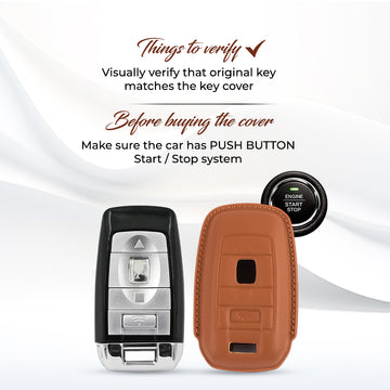 Keyzone Royal Leather Key Cover Compatible with Rolls-Royce Cullinan, Phantom, Ghost, Wraith & Dawn (Type 1) smart Key. (102)