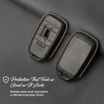 Keyzone Royal Leather Key Cover Compatible with Rolls-Royce Cullinan, Phantom, Ghost, Wraith & Dawn (Type 2) Smart Key.(RL103)