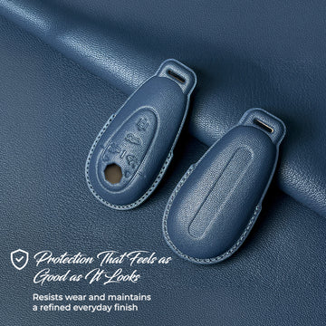 Keyzone royal leather key cover for MG Cyberster smart key (RL90)