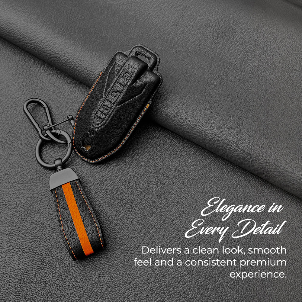 Mahindra XUV 7XO Leather Key Cover | BE 6, XEV 9S, XEV 9E | Keyzone®