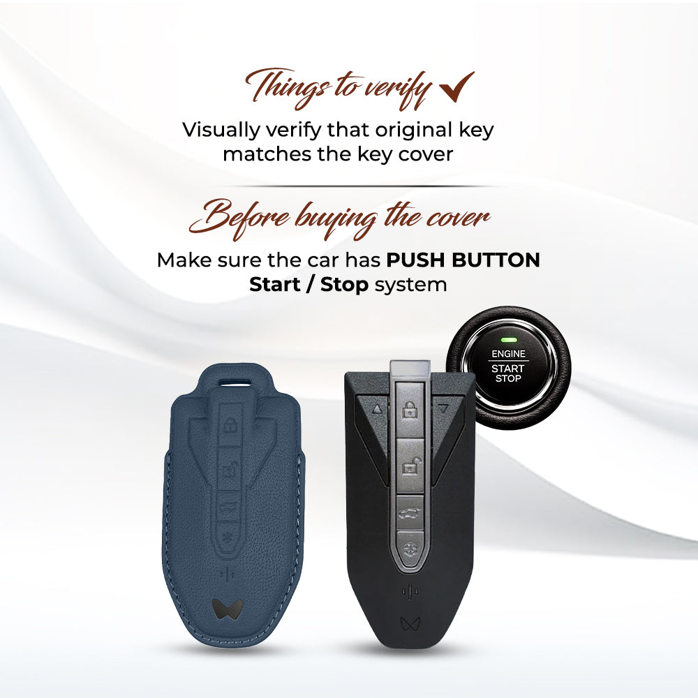 Mahindra XUV 7XO Leather Key Cover | BE 6, XEV 9S, XEV 9E | Keyzone®