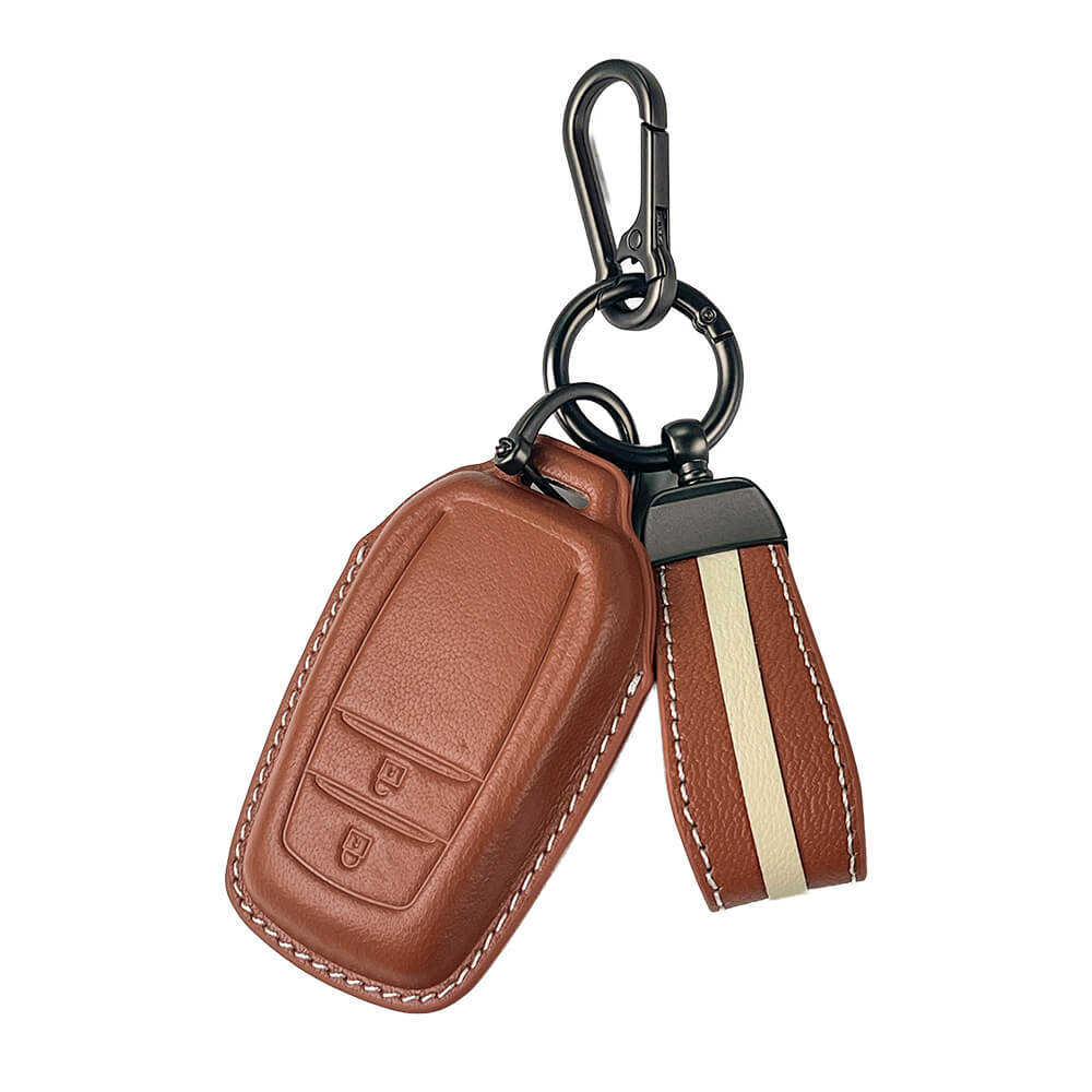 Keyzone royal leather key cover for Innova Crysta, Innova HyCross, Hil