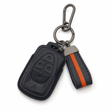 Keyzone Royel Leather Key Cover Compatible for Vinfast VF6,VF7 4 Button Smart Key4 Button smart Key (RL96)