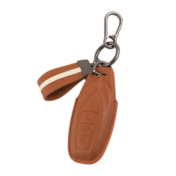 Keyzone Royal Leather Key Cover Compatible for Lamborghini Urus, Huracan, Aventador & Revuelto Smart Key. (RL99)