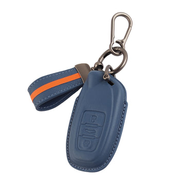 Keyzone Royal Leather Key Cover Compatible for Lamborghini Aventador SVJ & Huracan EVO RWD (2019–2021) Smart Key. (RL98)