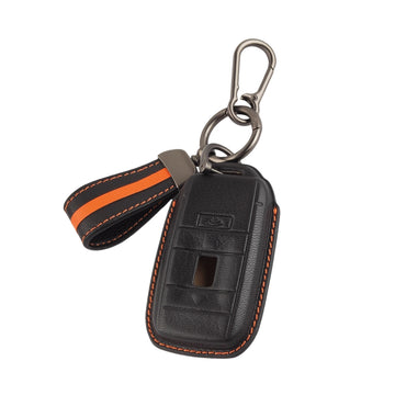 Keyzone Royal Leather Key Cover Compatible with Rolls-Royce Cullinan, Phantom, Ghost, Wraith & Dawn (Type 2) Smart Key.(RL103)
