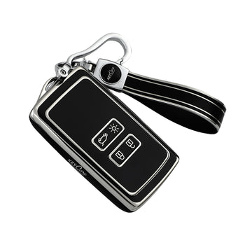 Keycare TPU Key Cover and Keychain For Renault : Kiger Triber Smart Card (TP46)