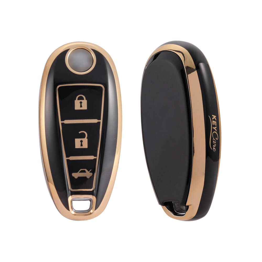 Keycare TPU Key Cover For Suzuki : Baleno, Ciaz, Ignis, S-Cross, Vitara Brezza 3 Button Smart Key (TP04) - Keyzone
