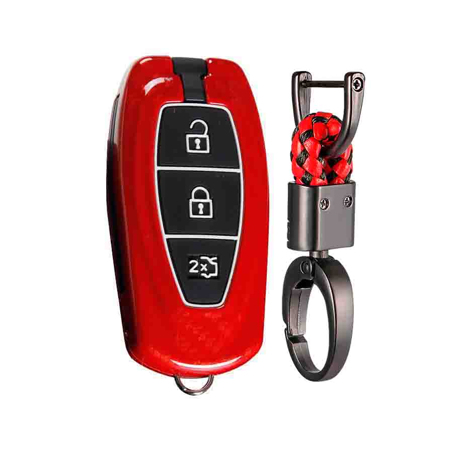 Keyzone metal key cover fit for : Old Ecosport smart key (Metal) - Keyzone