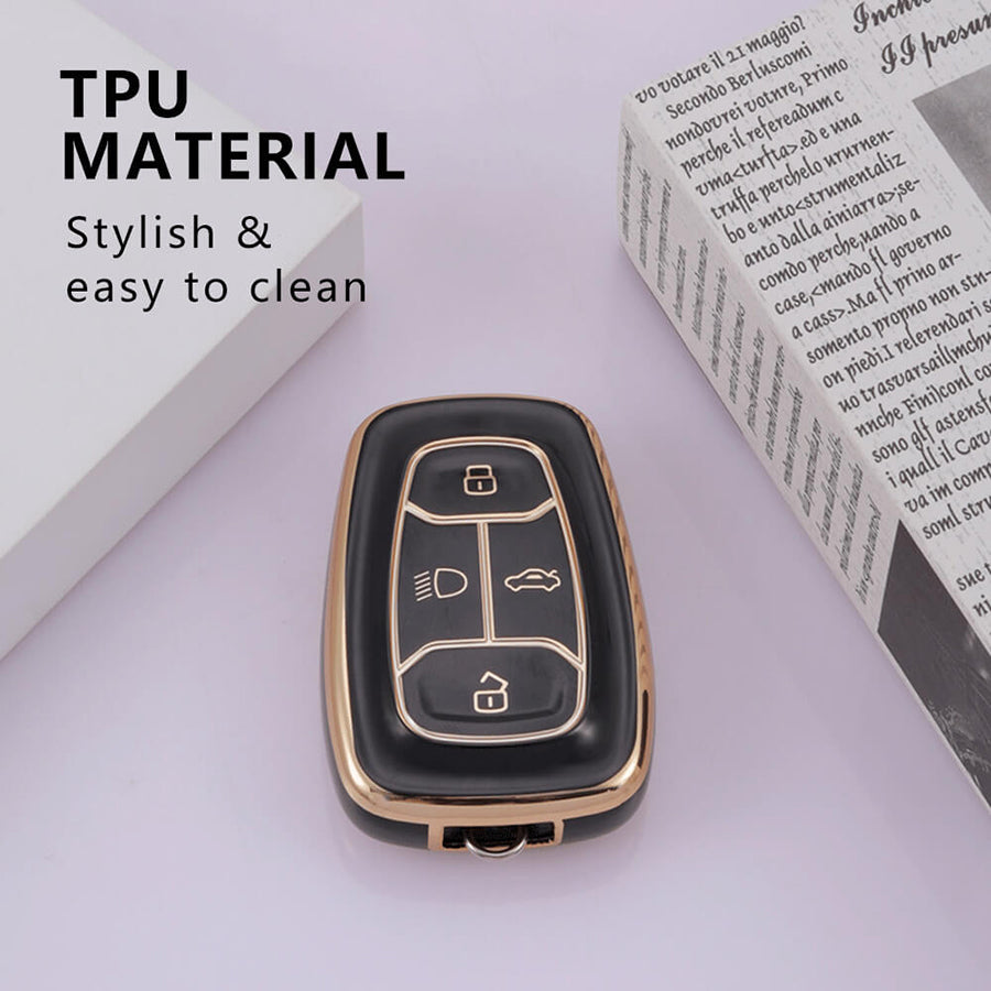 Keycare TPU Key Cover For Tata : Nexon, Harrier, Tigor BS6, Tigor EV, Safari 2021, Altroz, Safari Gold, Gravitas, Punch smart key (TP08) - Keyzone
