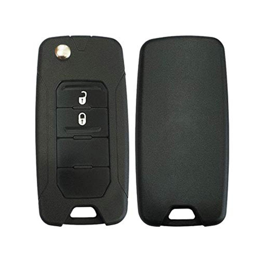 Keyzone Aftermarket Replacement Flip Key Shell Compatible for : Jeep Compass, Compass Trailhawk, Wrangler Flip Key (Key-Shell) - Keyzone