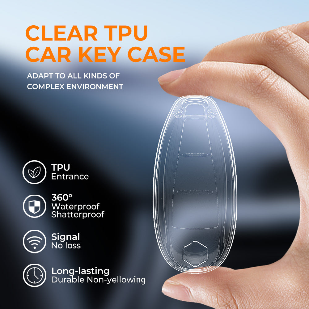 Keyzone clear TPU key cover fit for Suzuki : Baleno, Ciaz, Ignis, S-Cross, Vitara Brezza 3 Button Smart Key (CLTP04) - Keyzone
