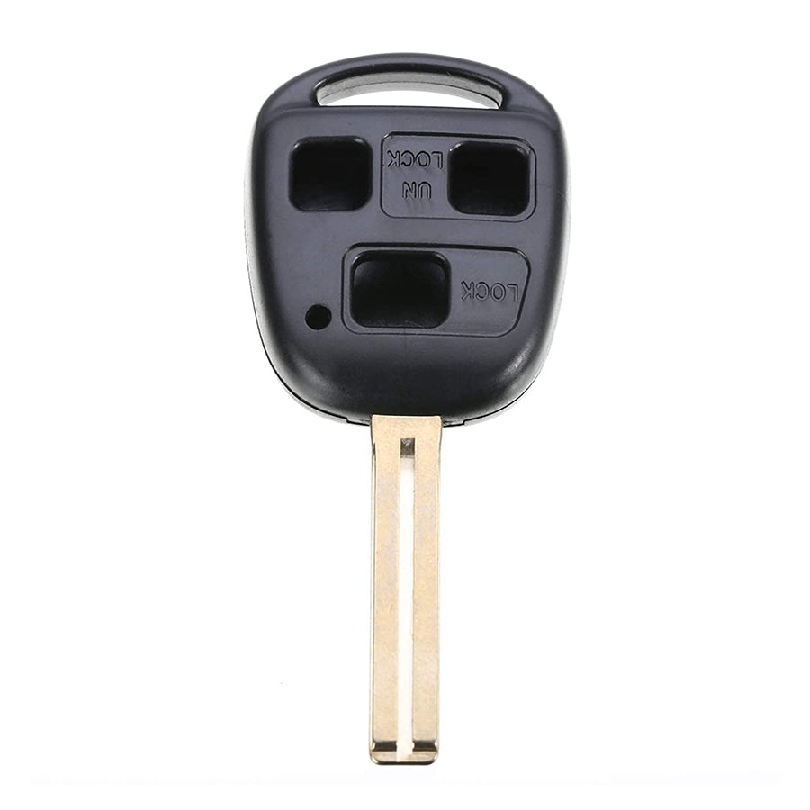 Keyzone Aftermarket Replacement Remote Key Shell Compatible for : Lexus 3 Button Remote Key (Key-Shell) - Keyzone