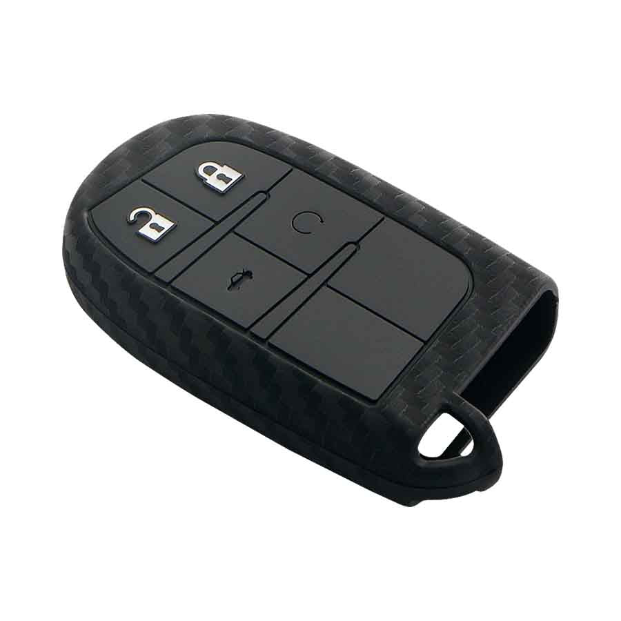 Keyzone carbon fiber key cover fit for : Compass, Trailhawk smart key (T1) - Keyzone