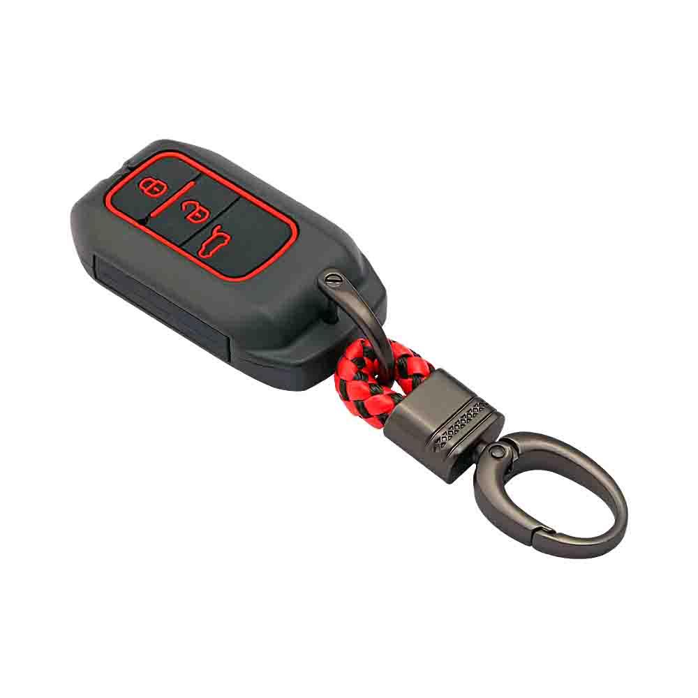 Keycare metal key cover and alloy keychain fit for : Dzire, Ertiga 3b smart key (Metal)