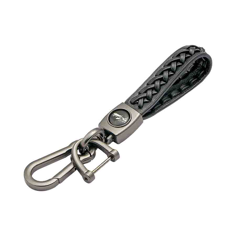 Leather woven key holder