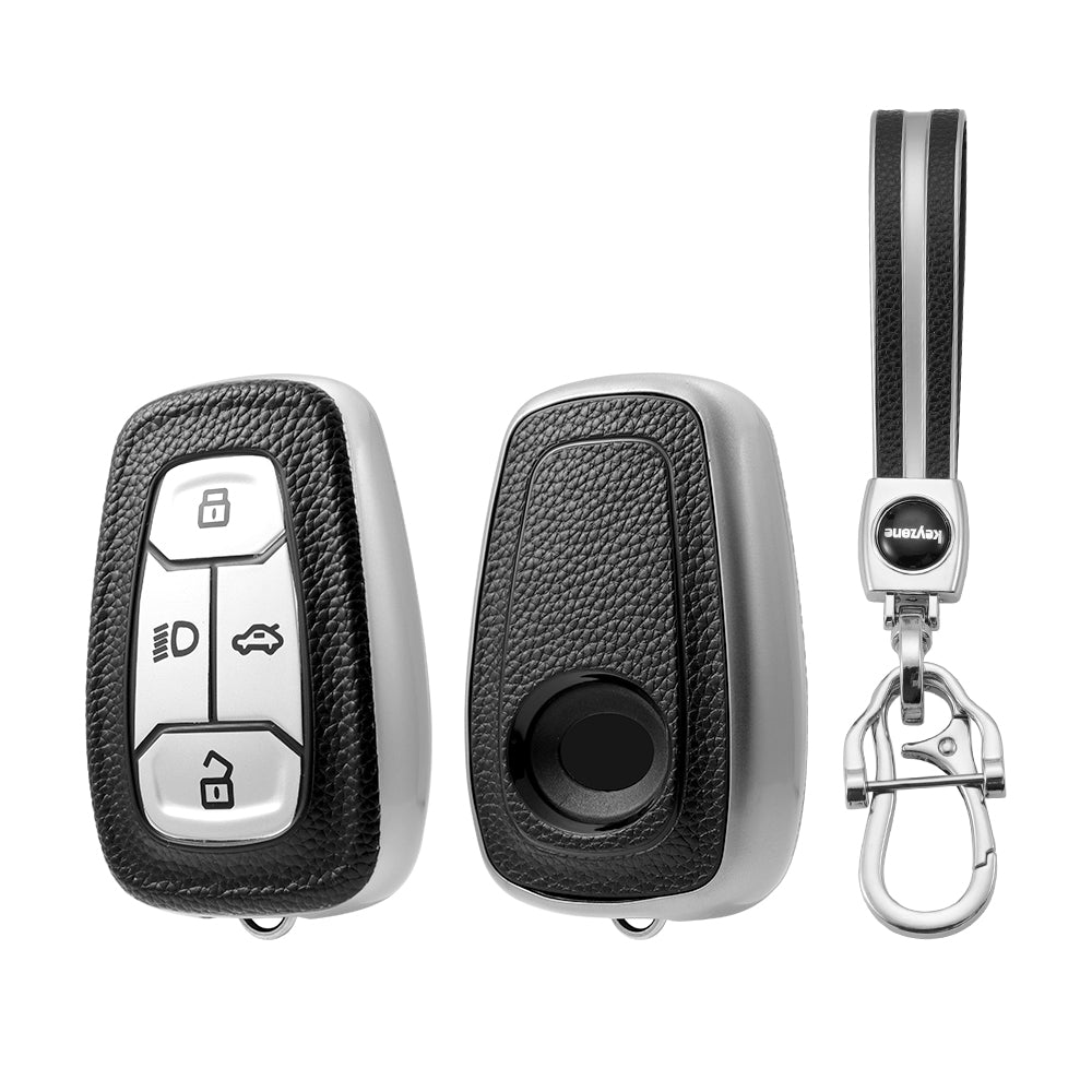 Buy TPU Leather Car Key Cover Compatible with Tata Nexon, Harrier Punch,  Safari, Altroz Online at Best Prices in India - JioMart.