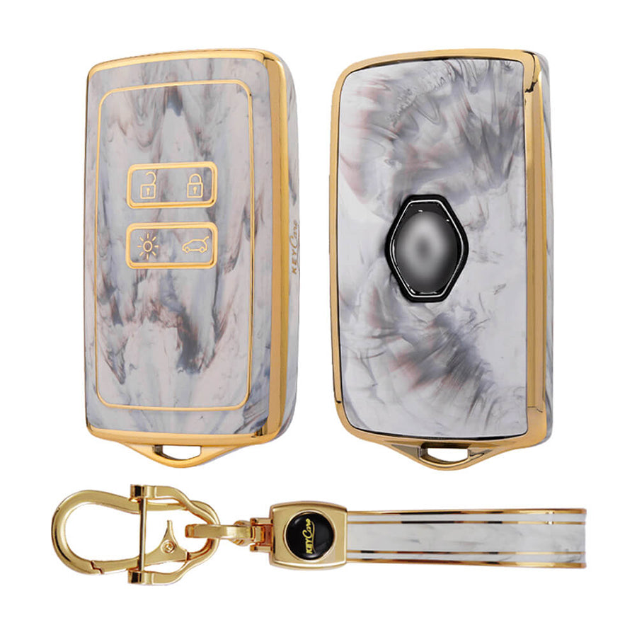 Keycare TPU Key Cover and Keychain For Renault : Kiger Triber Smart Card (TP46) - Keyzone