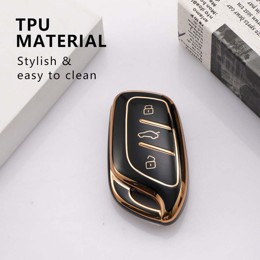 Keyzone TPU Key Cover For MG : MG ZS EV, Astor 3 Button Smart Key (TP65) - Keyzone