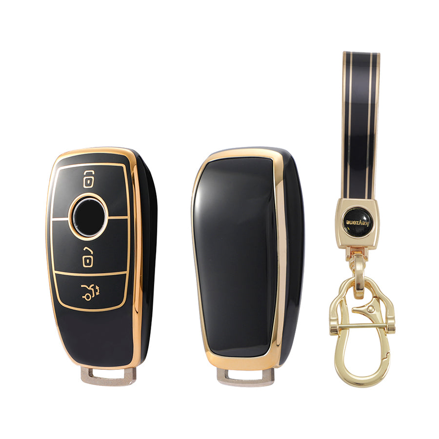 Keyzone TPU Key Cover and Keychain For Mercedes Benz : E-Class S-Class