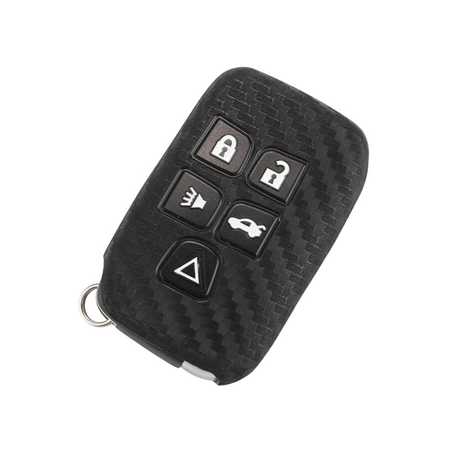 Keyzone carbon fiber key cover fit for : Jaguar 5 button smart key (T1)