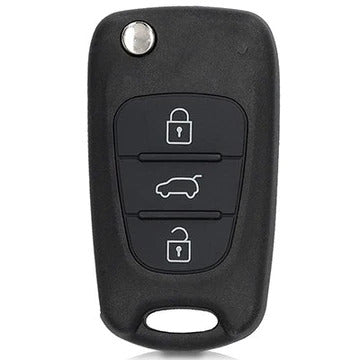 Keyzone Aftermarket Replacement Flip Key Shell Compatible for : Hyundai Old i20 (2007-2011) – (Key shell) - Keyzone